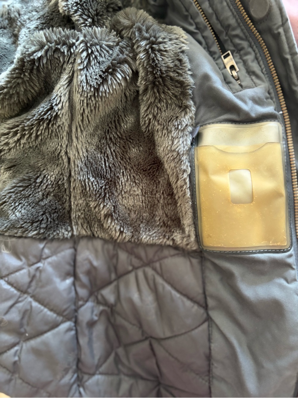 ARITZIA TNA Women's Grey Verbier Hooded Long Trench Coat with Faux Fur Trim (XS) - Picture 8 of 12